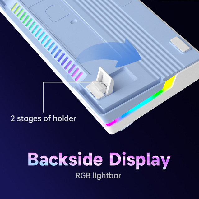 AG98 Mechanical Keyboard Gasket-Mounted Design RGB Backlit Full-Key Hot-Swappable Wired USB Gaming Keyboard PC Esports No Wrist