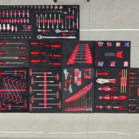 Coffret d'outils d'atelier en acier inoxydable de qualité industrielle, 258 pièces, avec tiroirs roulants et organisateur