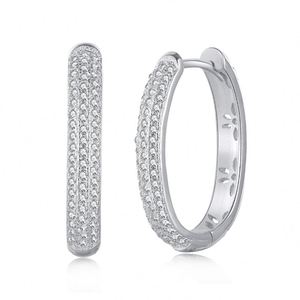 Dylam 18K Gold <b>Hoop</b> Stud Earrings Women Girls Diamond 925 Sterling <b>Silver</b> Big 5A CZ Cubic Zirconia Large <b>Hoop</b> Earrings - Product Image 1