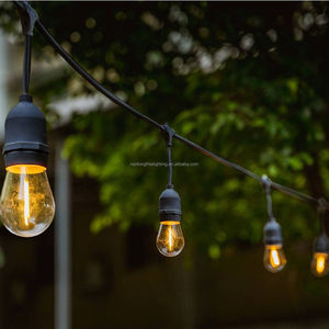 S14 <span class=keywords><strong>48ft</strong></span> 10m LED Edison Cadena de luces Iluminación de vacaciones de Navidad para exteriores e interiores para jardín Clasificación IP65 - Product Image 1