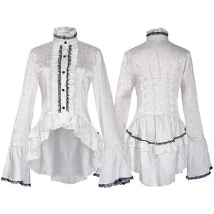 Ecoparty 2024 Ventas calientes Medieval Stand-Collar Trompeta-Manga Camisa <span class=keywords><strong>Cos</strong></span> Traje Victoriano Gótico Encaje Top - Product Image 2