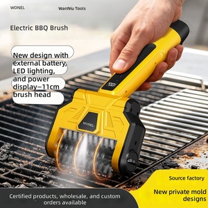 Brosse de nettoyage électrique rechargeable pour barbecue, grattoir rotatif en fil d'acier inoxydable pour la cuisson - Product Image 1