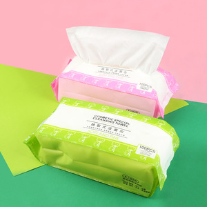 Lingettes nettoyantes pour le visage Wanmei, 100 pièces, lingettes démaquillantes en coton doux pour le soin de la peau du visage - Product Image 5