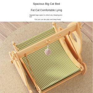 Vente en gros OEM/ODM : Lit hamac surélevé pour <span class=keywords><strong>chat</strong></span> en bois moderne, en forme de fusée, pour grands chats - Product Image 5
