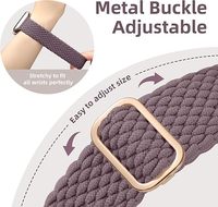 Bracelets de montre de sport pour la série Apple 38mm-49mm Bracelet élastique en nylon Boucle coulissante Charm Design respirant pour Smartwatch