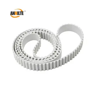 Annilte T2.5 Polyurethane Open Belt T2.5 Toothed PU Timing Belt Width 4/6/10/15mm White Open Synchronous Belt