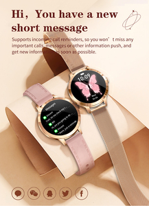 Montre connectée intelligente unisexe compacte avec écran AMOLED étanche IP68, bracelet en acier, moniteur de fréquence cardiaque et de forme physique, réveil - Product Image 2