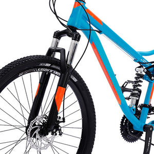 Bicicleta de Montaña de Alta Calidad con Absorción de Impactos para Descenso, 21, 24, 27 Velocidades, para Adultos, de Acero al Carbono, con <span class=keywords><strong>Llantas</strong></span> Gruesas, Estilo Deportivo - Product Image 2