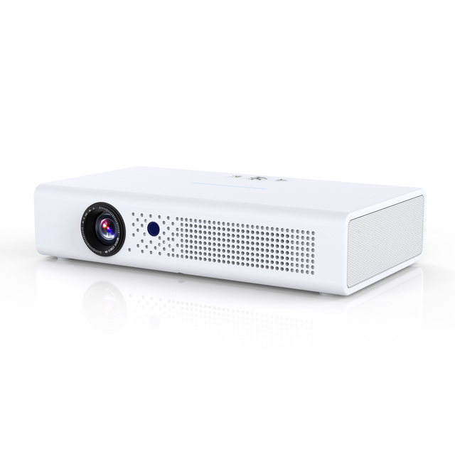 Android 9 Smart Video DLP Projector WiFi 6 BT 4K Home Theater 1080P 600ANSI 4K-Laser 3D 5G Home Cinema with 15600mAh Battery