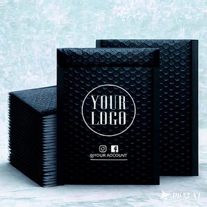 Sac à bulles d'expédition imprimé de logo personnalisé sac d'expédition à bulles en poly recyclé enveloppes postales rembourrées kraft écologiques - Product Image 1