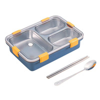 Boîte à Déjeuner Bento Écologique en Acier Inoxydable pour Enfants et Conteneur Alimentaire Chauffable pour Usage Professionnel en Restauration