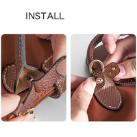 Sangle de remplacement réglable et tendance pour sac à bandoulière, en cuir pleine fleur, personnalisable, avec boucles, pour sac à main de créateur