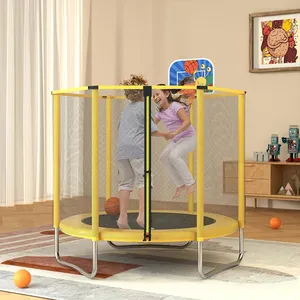 Kids Indoor Playground Items Round Mini Trampoline Home Bungee Trampoline Mini Home Trampoline With Net