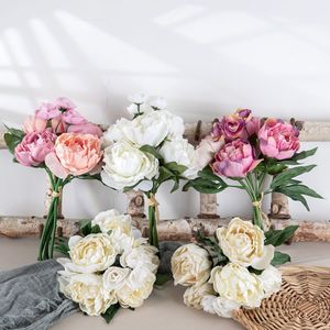 CallaFloral - Ramos de Peonías Artificiales Color Champán, Decoración para Bodas, Ramo de Mano - Product Image 1