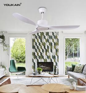 Venta al por mayor 48 pulgadas ABS LED ventilador <span class=keywords><strong>de</strong></span> <span class=keywords><strong>techo</strong></span> control remoto BLD DC hogar Metal Motor nuevo diseño eléctrico alimentado <span class=keywords><strong>luz</strong></span> para hoteles barato - Product Image 2