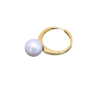 Vente en gros de bagues en perles d'eau douce blanches de 10-11 mm, à forte luminosité, fines, en argent S925, bracelet minimaliste givré, accessoires de mode - Product Image 5