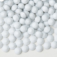 Strass électroplaqués blancs pour nail art, autocollants plats ronds DIY, accessoires de décoration pour coques de téléphone et poupées, tailles SS3-SS20
