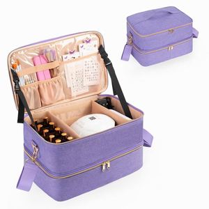 Étui de transport gratuit pour 30 flacons, organiseur double couche pour vernis à ongles, équipements de manucure - Product Image 1