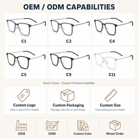 Monture de lunettes en titane hypoallergénique, respectueuse de la peau, lunettes de prescription, lunettes anti-lumière bleue.