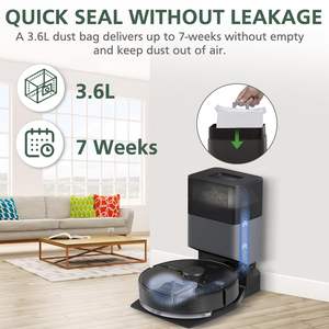 Lot de 12 sacs à poussière de grande capacité de 3.6 L compatibles avec le <span class=keywords><strong>robot</strong></span> aspirateur <span class=keywords><strong>Roborock</strong></span> S8 +, S8 <span class=keywords><strong>Pro</strong></span> <span class=keywords><strong>Ultra</strong></span>, <span class=keywords><strong>S7</strong></span> Maxv <span class=keywords><strong>Ultra</strong></span> - Product Image 4