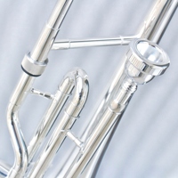 Professional Stand Bb Piston Trombone Musical Instrument with Estuche De Trombon Andboquillas De Trombone Silver Plated