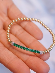 Bijoux fins sur mesure, bracelet en or véritable 9k 10k 14k 18k PT rose, jaune, blanc, diamant de laboratoire/pierre précieuse, fabrication en usine - Product Image 2