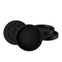Patins de protection antidérapants en feutre de silicone noir alvéolé pour meubles, armoires, canapés et pieds de table