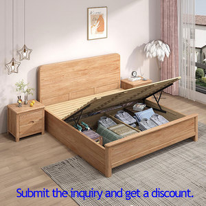 Nuovissimo Letto in Legno Massello di Rovere Rosso Nordamericano, Letto Scandinavo in Tronco per Camera da Letto, Singolo o Matrimoniale - Product Image 2