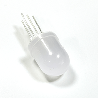 Diode LED adressable GRBW SK6812 10 mm 4-en-1 à tête ronde et lentille diffuse, avec un angle de vision de 60° pour arbre de Noël