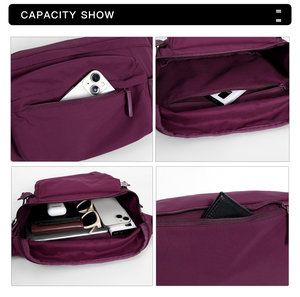 กระเป๋าคาดอกแบบสะพายข้างกันน้ำสำหรับทุกเพศ ทำจากไนลอน ขนาดใหญ่ จุของได้เยอะ มีซิปปิด สายปรับได้ ขายส่ง - Product Image 3