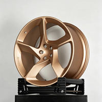 Rines Monoblock Forjados de 5 Radios, 18 Pulgadas 9J, 20 Pulgadas 10J, 21 Pulgadas 11J, Diseño Cóncavo Profundo para Mustang, Camaro, BMW M2, M3