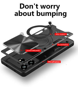 Lente deslizante a prueba de golpes magnético duro TPU PC armadura contraportada para <span class=keywords><strong>ZTE</strong></span> Axon 60 Lite 4G <span class=keywords><strong>Blade</strong></span> A31 Plus A54 40SE V40 - Product Image 2