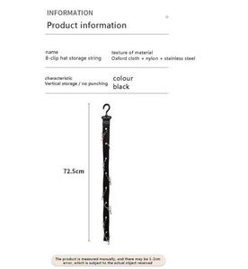 Crochets et rails de rangement muraux pour chapeaux, organisateur de casquettes à clipser, taille personnalisable, pour chambre, entrée, placard - Product Image 4