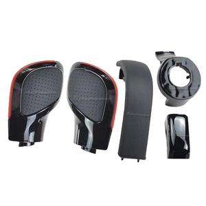 Pommeau de levier de vitesse en cuir chromé mat avec couvercle latéral de vitesse emblème <span class=keywords><strong>DSG</strong></span> pour VW <span class=keywords><strong>Golf</strong></span> 6 7 <span class=keywords><strong>R</strong></span> GTI Passat B7 B8 CC R20 Jetta MK6 GLI - Product Image 1