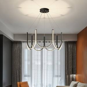 Lustre Suspendu Créatif et Personnalisé de Style Nordique Minimaliste, Longue Suspension LED pour Salon, Salle à Manger, Chambre, Villa Postmoderne Design - Product Image 5