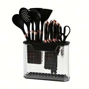 مجموعة سكاكين مطبخ من الفولاذ المقاوم للصدأ 16 قطعة مع حامل قابل للإزالة وأدوات مطبخ بالجملة من المصنع - Product Image 3