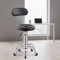 Chaise de bar à base métallique pour mobilier de salle à manger, mobilier commercial, confortable, durable, avec roulettes de qualité supérieure, tabourets de bar EN12520