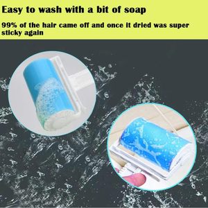 Rouleau adhésif manuel réutilisable pour enlever les poils d'animaux, gel anti-peluches, outil de nettoyage facile pour la maison, pour chats, chiens, meubles, canapé, tapis, poussière - Product Image 2