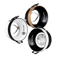 Plafonniers encastrés ronds modernes GU10 MR16, boîtier en aluminium, support d'ampoule LED GU10, cadre de montage pour lampes GU10 MR16