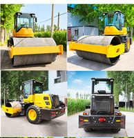 Mini compacteur vibrant hydraulique de rouleau d'asphalte de double tambour de 10 tonnes pour la petite construction disponible à la vente