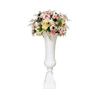 Support de vase en métal blanc de 100 cm de haut, pot à fleurs de mariage, pilier pour plantes, centre de table vintage grec, décoration de table