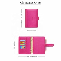 Hongbo Best Seller, classeur/agenda de luxe en cuir métallisé brillant A6, 10 couleurs, 6 anneaux dorés, économique, pour le bureau