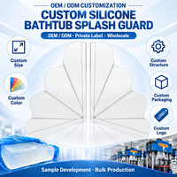 Grands coussinets de protection anti-éclaboussures en silicone transparent pliant pour salle de bain robinets d'évier de cuisine pour baignoire hôtels d'eau