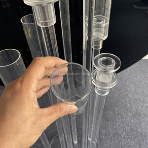 Mirror Base Tall Crystal Candelabra Wedding Centerpieces Glass <strong>Candlestick</strong> Wedding Candle <strong>Holders</strong> - Product Image 4