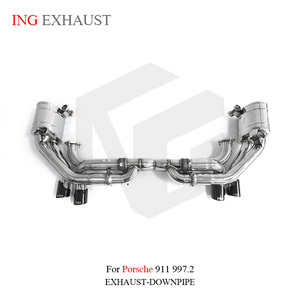 ING997 Scarico per Porsche 997.2 Catback 2005-2012 911 997 3.6 3.8 Carrera Targa 4 4S Scarico Catback in Acciaio Inox con Valvola - Product Image 2