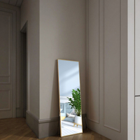 Miroirs LED décoratifs sur pied en plastique compact, design Art Déco minimaliste, personnalisables, tendance 2026