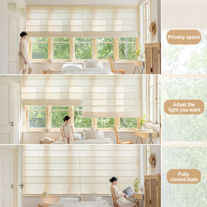 ZSHINE تحكم يدوي ظلال رومانية لاسلكية للنوافذ الداخلية ستائر رومانية لاسلكية مخصصة - Product Image 5