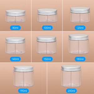 Bocaux d'emballage alimentaire en plastique PET transparent 80ml 120ml 200ml avec bouchon en plastique noir transparent pour pompes cosmétiques et emballages de gommages corporels - Product Image 4