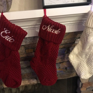 2024 Cozy Chunky Cable Knit Medias de Navidad - Product Image 4