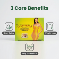 Thé minceur aux herbes Catherine, 16 sachets, détox naturel et thé pour perdre du poids et avoir un ventre plat
